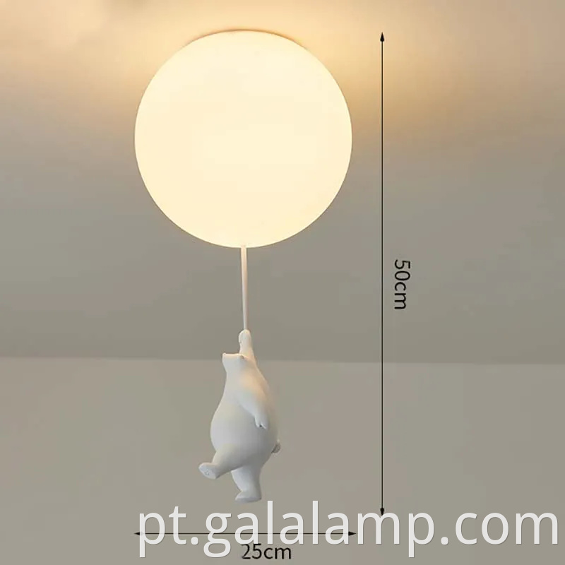 Modern Nordic Bear Led Pinging Light for Kids 'quartos
